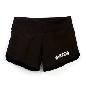 Women's Juniors Black Active Running Gym Shorts